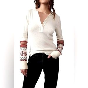 We The Free Mikah Long Sleeve Waffle Knit Shirt NWT XS